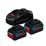 Bosch 1600A0214D 18V 2 x 5.5Ah ProCORE Batteries With GAL 1880 CV Quick Charger