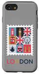 iPhone SE (2020) / 7 / 8 London Stamp with Iconic Landmarks - London Souvenir Case