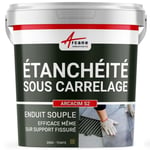 Enduit étanchéité sous carrelage béton Dalle Chape terrasse bassin piscine fissure ARCACIM S2  Gris marron (proche RAL 7013) - 20 Kg