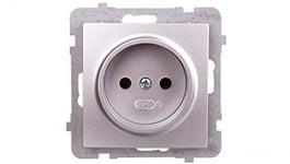 Ospel GP-1G/m/18 Socket Silver IP20, 16 A 71 mm 39 mm 71 mm