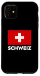 Coque pour iPhone 11 Switzerland Flag Schweiz Suisse Swiss White Red