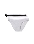 Lacoste Womens Pack Briefs Black/Grey M