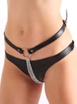 Honour Female Leatherette Zena Chain G String - One Size