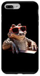 Coque pour iPhone 7 Plus/8 Plus Crocodile avec Lunettes de Soleil Alligator Reptiles Croco