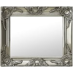 Maison Chic - Miroir mural Style baroque Miroir déco pour Salle de bain Salon Chambre ou Dressing 50x40 cm Argenté 13336