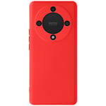 Avizar Coque pour Honor Magic 5 Lite 5G Semi-rigide Soft-touch Anti-traces Rouge