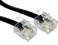 1m RJ11 To RJ11 Cable Lead 4 Pin ADSL BROADBAND Router Modem Phone 6p4c BLACK