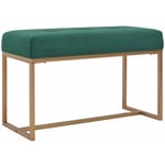 Furniture Limited - Banc 80 cm Vert Velours