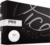 Vice Golf Pro Plus 2020 | 12 balles de Golf | Caractéristiques : uréthane moulé 4 pièces, Longueur maximale, Rotation réduite du Driver | Plus de Couleurs : Citron Vert Fluo/Rouge | Profil : pour