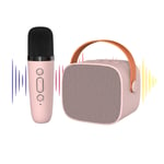 Langaton Bluetooth-kaiutin mikrofonilla karaokekaiuttimella Malli: P2 Single Microphone Pink