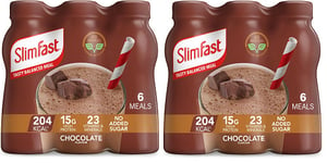 SlimFast Tasty Chocolate Flavour Tasty Meal Shake 12x 325ml Best Before Jan 2025