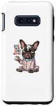 Coque pour Galaxy S10e Less Talk More Coffee Bouledogue français amusant et mignon graphique