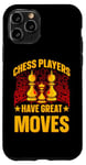 Coque pour iPhone 11 Pro Les joueurs d'échecs ont de grands mouvements King Queen Checkmate Fun