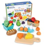 hand2mind-Learning Resources New Sprouts Le marché du Frais de la Ferme à la Table, Jouets Mixte, Jeu de dinette, 27 pièces, dès 18 Mois, LER9749