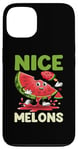 Coque pour iPhone 13 Joli jeu de mots à la pastèque I Nice Melons