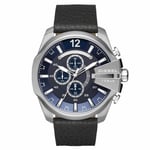 Diesel DZ4423 Mega Chief Navy Blue Dial Chronograph Mens Watch - Black - One Size