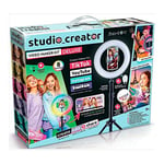 Canal Toys Studio Creator INF 003UK Kit de création vidéo Deluxe, écran LED XL vert, trépied de 1 m, télécommande, anneau lumineux à clipser + guide (français non garanti), multicolore, 45 x 8 x 36 cm