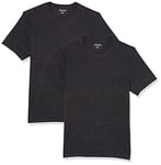 Amazon Essentials Men's T-Shirt Slim-Fit Short-Sleeve Crewneck, Pack of 2, Charcoal Heather, S