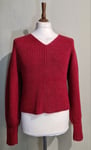 Polo Ralph Lauren LSL-PLO Knitted V Neck Sweater Red Size Medium uk 12