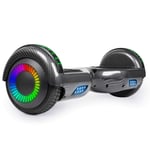 SISIGAD Hoverboard Self Balancing Scooter 6.5" Hoverboard Bluetooth Two Wheel Electric Scooter Swegway Board LED Light With 2 * 300W Motor for Kids