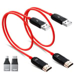 HDMI sans Fil, Transmetteur HDMI sans Fil avec Emetteur et Récepteur pour Streaming TV, Streaming Réunion, 1080p HDMI Extender sans Fil 2,4/5 GHz pour Ordinateur Portable, Home Cinéma (Rouge)