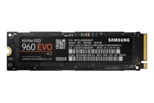 Samsung 960 EVO MZ-V6E500BW - Solid State Drive - kryptert - 500 GB - intern - M.2 2280 - PCI Express 3.0 x4 (NVMe) - 256-bit AES - TCG Opal