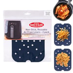 Bake-O-Glide AFL002 Air Fryer Liner, Woven Glass Fabric Coated in 100% PTFE, Blue