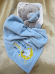 Tiny Tatty TeddyBear Comforter Twinkle Little Star Baby Blue Soft Plush Newborn