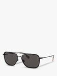 Burberry BE3112 Men's Square Sunglasses, Matte Black/Grey