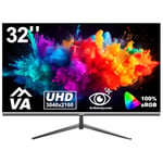 Gawfolk 32 inch 4K PC Monitor, UHD 3840 x 2160p 60HZ Computer Monitors VA Screen for Home & Office, Support HDMI 2.0, DP 1.4