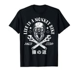 Monkey Bike Garage Logo Design T-Shirt