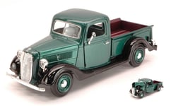 Ford Pick Up 1937 Métallique Vert 1:24 Model Motormax