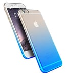 Shot Case - Coque Silicone Degrade IPHONE 6/6S Bi-Color Souple Gel Protection Apple (Couleur Bleu)