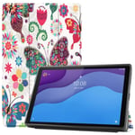 Tri-fold Fodral till Lenovo Tab M10 HD Gen 2 - Butterfly multifärg