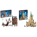 LEGO 76407 Harry Potter The Shrieking Shack & Whomping Willow 2 in 1 & 76402 Harry Potter Hogwarts: Dumbledore’s Office Castle Toy, Set with Sorting Hat, Sword of Gryffindor and 6 Minifigures