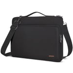 DOMISO 16 Pouces Housse Sac Protection Ordinateur Portable Sacoche pour 16" Dell/HP Pavilion Envy/ThinkPad IdeaPad/ASUS Vivobook, Noir