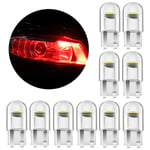 Led-signallampor 194 Billavläsningslampor T10 W5w Kupol Kil Lampa 10x( Färg: Röd )