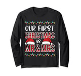 Our First Christmas as Mr and Mrs Cute Matching Couple Plaid Long Sleeve T-Shirt