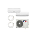 Airton - Pack Climatiseur reversible bi-split a Poser Soi-meme - 2500W - 2500W - Readyclim 2x4M