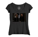 T-Shirt Femme Col Echancré Matrix Keanu Reeves Carrie Anne Moss Film Action Cinema