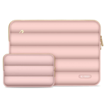 Tech-Protect Puffy MacBook / Laptop 15-16" Sleeve m. Liten Väska - Rosa