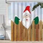 Duschdraperi Jultomte Släde Ren Duschdraperi 180 X 180 Cm Anti-mögel Vattentät Polyester Tyg Tvättbar Badkar Gardin För Bad