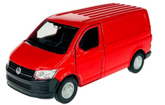 WELLY, VOLKSWAGEN T6 van rouge modèle à friction, échelle 1/34, WEL43762ROUGE