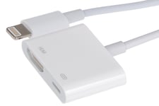 Nikkai Lightning Connector to HDMI + Lighting Charging Port Adapter