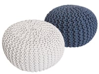 Golvkudde POUF Ø 55 cm Knitting Stool 2 St. kudde hållbar