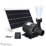 Kit de Pompe à Eau Solaire, Pompe Submersible à énergie Solaire 800L/h avec Panneau Solaire 50W 12V, Idéal pour Petit étang, Piscine, Poisson, Bain