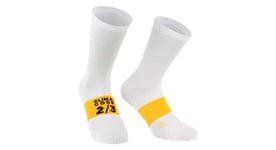 Chaussettes unisexe assos spring fall evo blanc jaune