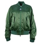 MONCLER Jacket Ter Bomber In Satin Logo Patch On Sleeve Green Size:1/S RRP 760