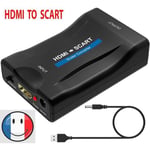 Adaptateur Convertisseur HDMI HD vers Péritel ( SCART ) TV Vidéo + Câble DC