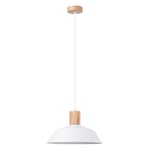 SOLLUX lighting - Suspension Luminaire Fano - Lampe Pendante - Lustre de Salon Élégante - Longue Durée de Vie - Design Attrayant - Acier - E27, 1x max 15W LED, ~230V, 50Hz - Blanc